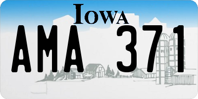 IA license plate AMA371