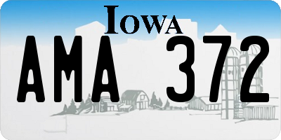 IA license plate AMA372