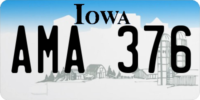 IA license plate AMA376