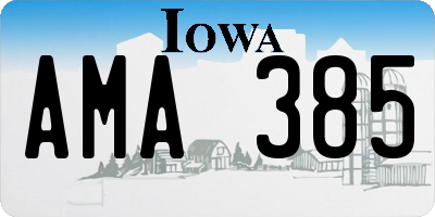 IA license plate AMA385