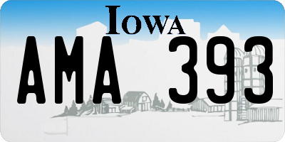 IA license plate AMA393