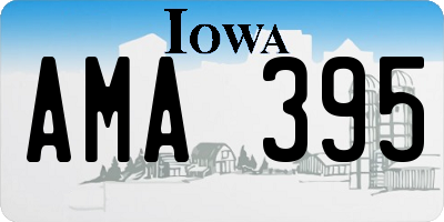 IA license plate AMA395