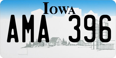 IA license plate AMA396