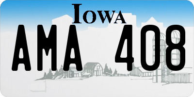 IA license plate AMA408