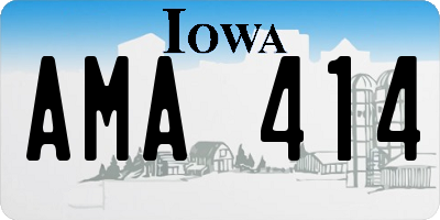 IA license plate AMA414