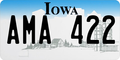 IA license plate AMA422