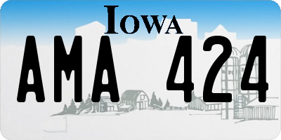 IA license plate AMA424