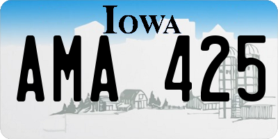 IA license plate AMA425