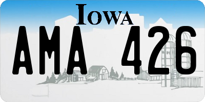 IA license plate AMA426