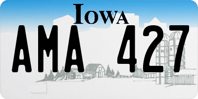 IA license plate AMA427