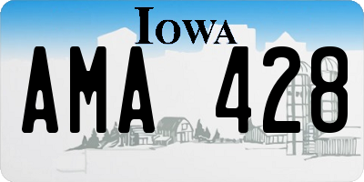 IA license plate AMA428