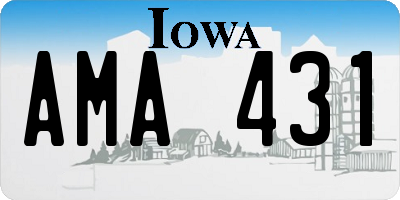 IA license plate AMA431