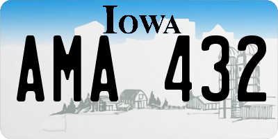IA license plate AMA432
