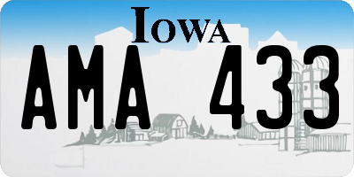 IA license plate AMA433