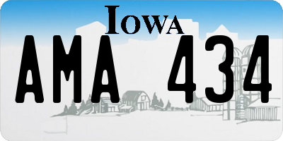 IA license plate AMA434