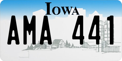 IA license plate AMA441