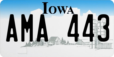 IA license plate AMA443