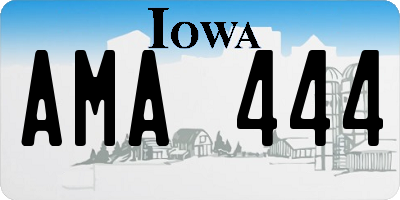 IA license plate AMA444