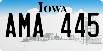 IA license plate AMA445