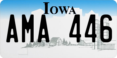 IA license plate AMA446