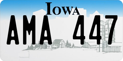 IA license plate AMA447