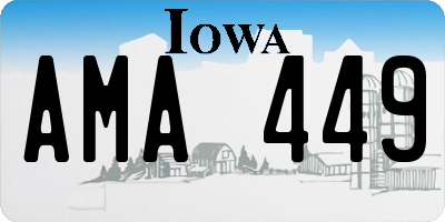 IA license plate AMA449