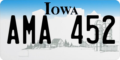 IA license plate AMA452