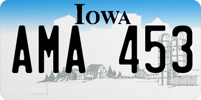 IA license plate AMA453