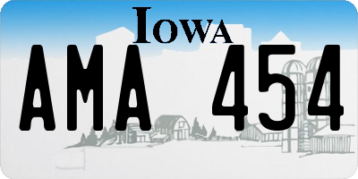 IA license plate AMA454