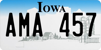 IA license plate AMA457