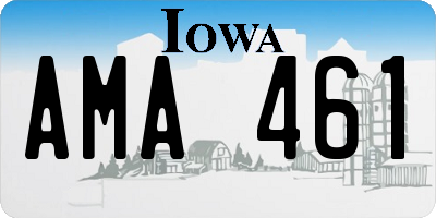 IA license plate AMA461