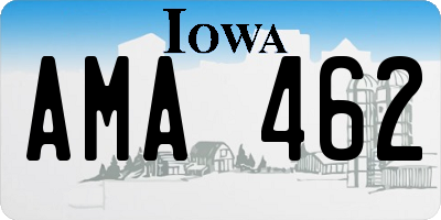 IA license plate AMA462