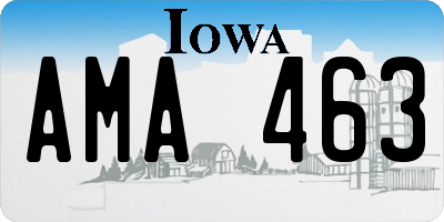 IA license plate AMA463