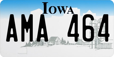 IA license plate AMA464