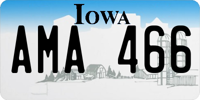 IA license plate AMA466