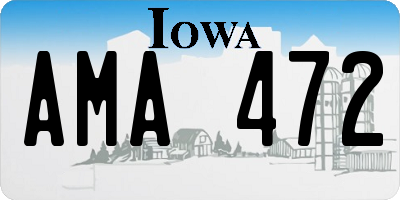 IA license plate AMA472