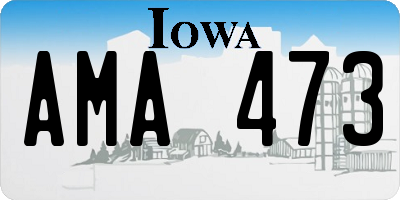 IA license plate AMA473
