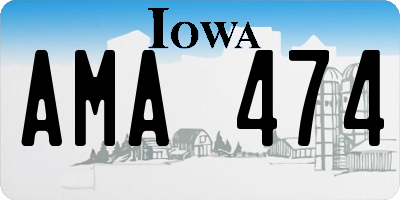 IA license plate AMA474
