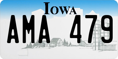 IA license plate AMA479