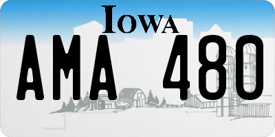 IA license plate AMA480