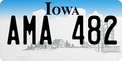IA license plate AMA482
