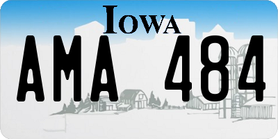 IA license plate AMA484
