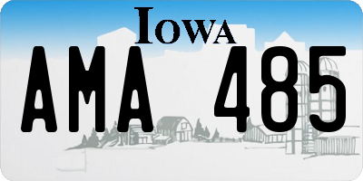 IA license plate AMA485