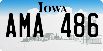 IA license plate AMA486