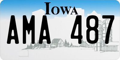 IA license plate AMA487