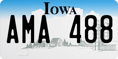 IA license plate AMA488