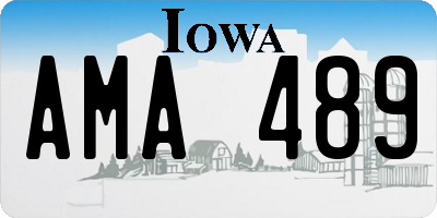 IA license plate AMA489