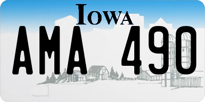 IA license plate AMA490