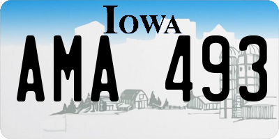 IA license plate AMA493