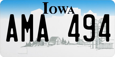 IA license plate AMA494